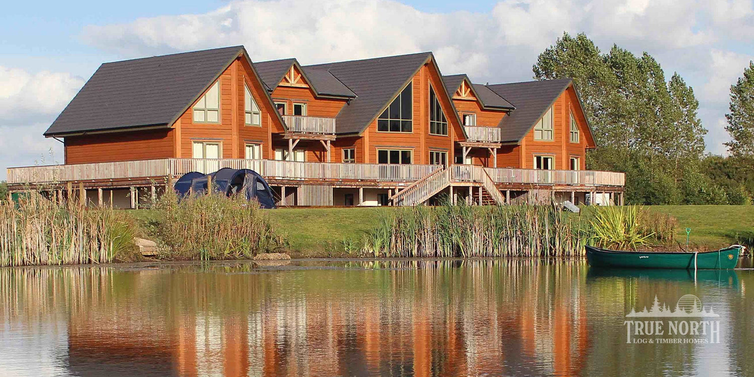 Large Alaskan commercial Canadian log building by True North Log Homes built for Foundation Matters charity - Link to Commercial Category